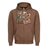 Chestnut 90s country cassette tapes Zipper Hoodie - MaliasSmallBusiness