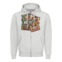 Dove Grey 90s country cassette tapes Zipper Hoodie - MaliasSmallBusiness