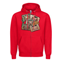 Red 90s country cassette tapes Zipper Hoodie - MaliasSmallBusiness