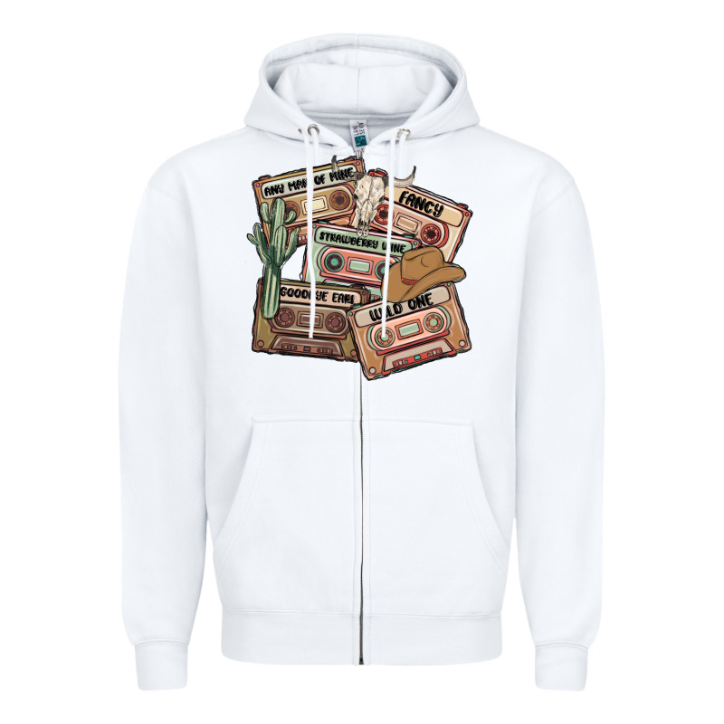 90s Country Cassette Tapes Zipper Hoodie by MaliasSmallBusiness | Teevron