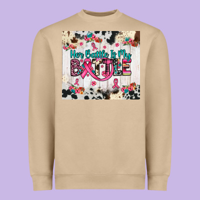 Her Battle Is My Battle Heavyweight Sweatshirt Designed By Jahusdesignshop