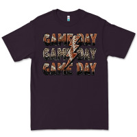 Plum game day game day football lightning bolt Premium Tee - Zillion Design Studio