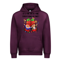 Mauve Wine its fine were fine everything is fine Urban Hoodie - CowGirlArtShop