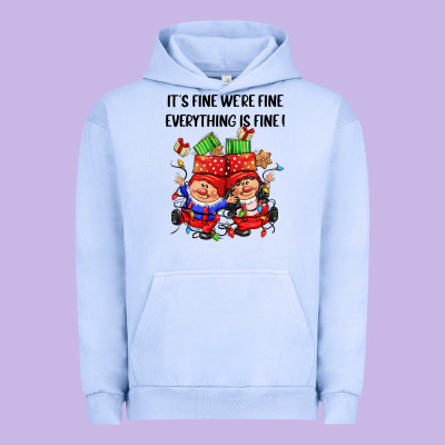 Its Fine Were Fine Everything Is Fine Urban Hoodie Designed By Cowgirlartshop