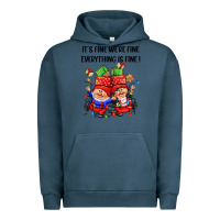 Pigment Midnight Navy its fine were fine everything is fine Urban Hoodie - CowGirlArtShop