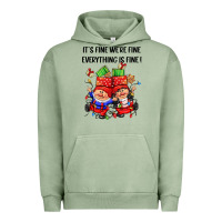Pigment Oil Green its fine were fine everything is fine Urban Hoodie - CowGirlArtShop