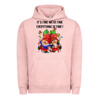 Pigment Salmon its fine were fine everything is fine Urban Hoodie - CowGirlArtShop