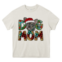 Cream Christmas French Bulldog Mom Heavy Core Tee - RanaPortraitStore