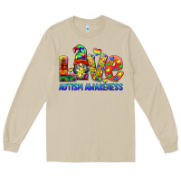 Mushroom autism awareness love Long Sleeve Tee - BarkalooDesign