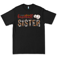 Black baseball sister with leopard Premium Tee - texasbilliewilder