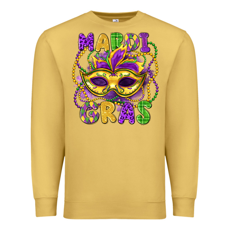 Mardi Gras Mask Premium Sweatshirt by LillyAllenDesigns | Teevron