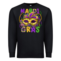 Black mardi gras mask Premium Sweatshirt - LillyAllenDesigns