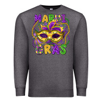 Charcoal Heather mardi gras mask Premium Sweatshirt - LillyAllenDesigns