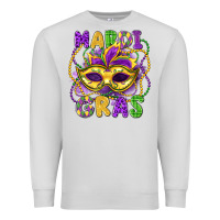 Dove Grey mardi gras mask Premium Sweatshirt - LillyAllenDesigns
