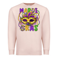 Pale Pink mardi gras mask Premium Sweatshirt - LillyAllenDesigns
