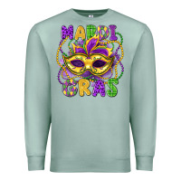 Seafoam mardi gras mask Premium Sweatshirt - LillyAllenDesigns