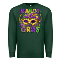 Sports Green mardi gras mask Premium Sweatshirt - LillyAllenDesigns