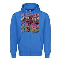 True Royal he is risen Zipper Hoodie - MaliasSmallBusiness