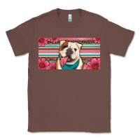 Chestnut english bulldog floral license plate Classic Tee - Artiststas