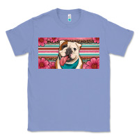 Colony Blue english bulldog floral license plate Classic Tee - Artiststas
