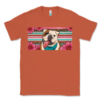 Copper english bulldog floral license plate Classic Tee - Artiststas