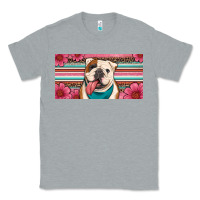 Heather Grey english bulldog floral license plate Classic Tee - Artiststas