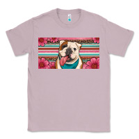 Lilac english bulldog floral license plate Classic Tee - Artiststas