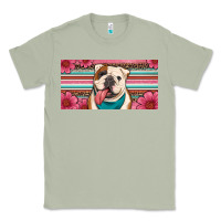Matcha english bulldog floral license plate Classic Tee - Artiststas