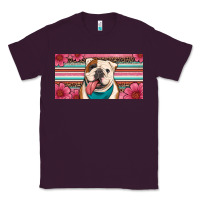 Plum english bulldog floral license plate Classic Tee - Artiststas