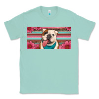 Seafoam english bulldog floral license plate Classic Tee - Artiststas
