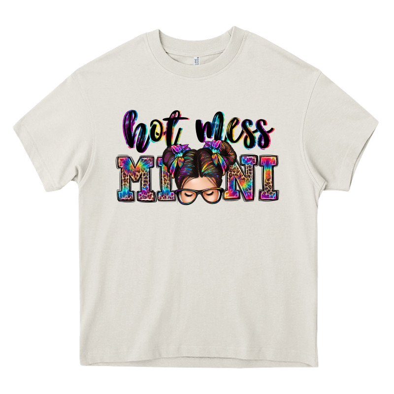 Mess Mini Messy Bun Heavy Core Tee by Zillion Design Studio | Teevron