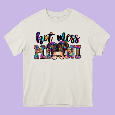 Mess Mini Messy Bun Heavy Core Tee Designed By Zillion Design Studio