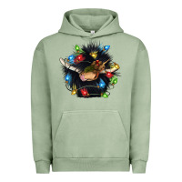 Pigment Oil Green christmas black angus gnome Urban Hoodie - CowGirlArtShop