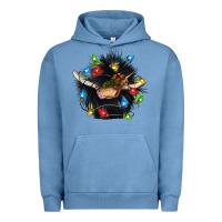 Pigment Pebble Blue christmas black angus gnome Urban Hoodie - CowGirlArtShop