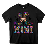 Black mess mini messy bun Heavy Core Tee - Zillion Design Studio