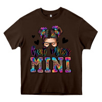 Chocolate Brown mess mini messy bun Heavy Core Tee - Zillion Design Studio