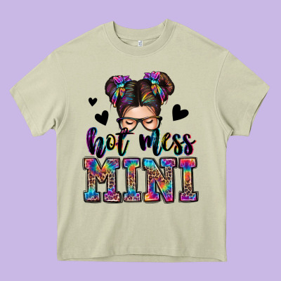 Mess Mini Messy Bun Heavy Core Tee Designed By Zillion Design Studio