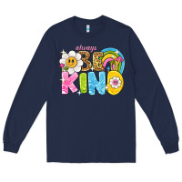 Navy always be kind Long Sleeve Tee - NancyCooperArtShop