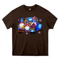 Chocolate Brown american flag gnomes truck sunflowers star leopard Heavy Core Tee - Artiststas