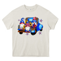 American Flag Gnomes Truck Sunflowers Star Leopard Heavy Core Tee | Teevron