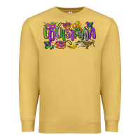 Antique Gold louisiana mardi gras Premium Sweatshirt - LillyAllenDesigns