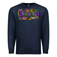 Navy louisiana mardi gras Premium Sweatshirt - LillyAllenDesigns