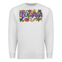 Oatmeal Heather louisiana mardi gras Premium Sweatshirt - LillyAllenDesigns