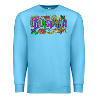 Ocean Blue louisiana mardi gras Premium Sweatshirt - LillyAllenDesigns