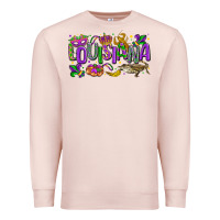 Pale Pink louisiana mardi gras Premium Sweatshirt - LillyAllenDesigns