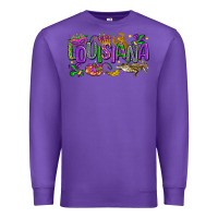 Purple louisiana mardi gras Premium Sweatshirt - LillyAllenDesigns