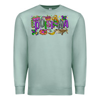 Seafoam louisiana mardi gras Premium Sweatshirt - LillyAllenDesigns