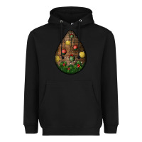 Black christmas  teardrop Heavyweight Hoodie - BundleAndBundleShop