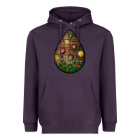 Plum christmas  teardrop Heavyweight Hoodie - BundleAndBundleShop