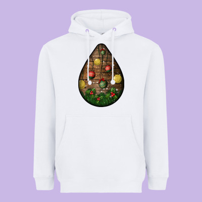 Christmas  Teardrop Heavyweight Hoodie Designed By Bundleandbundleshop